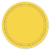 Тарелка желтая 17 см. 8шт. 1502-1104